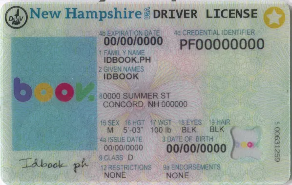 Buy New Hampshire fake ID front view online